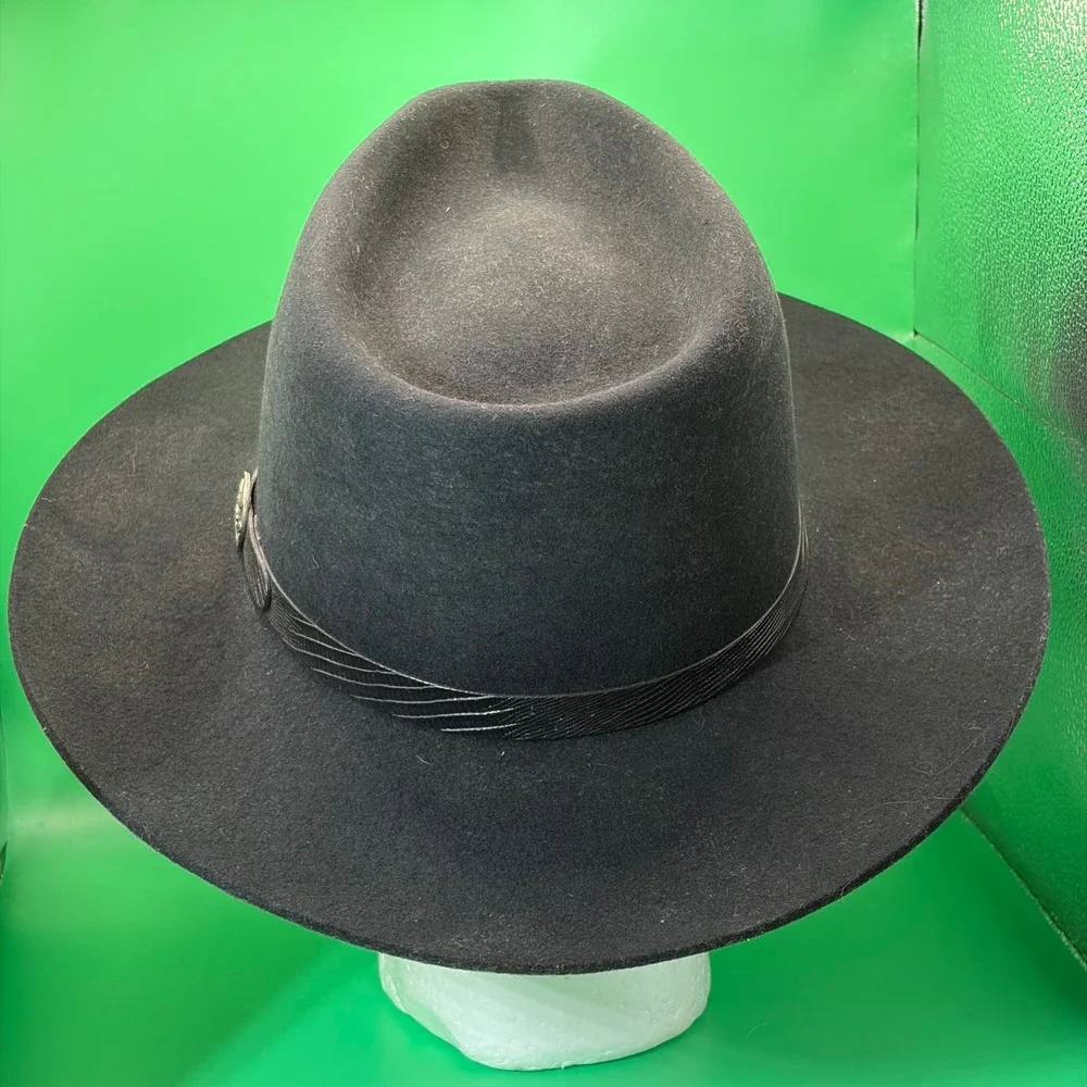 Stetson Dale Earnhardt 3 Signature Cowboy Hat Mens 7 5/8 Black Wool NASCAR RYNOD